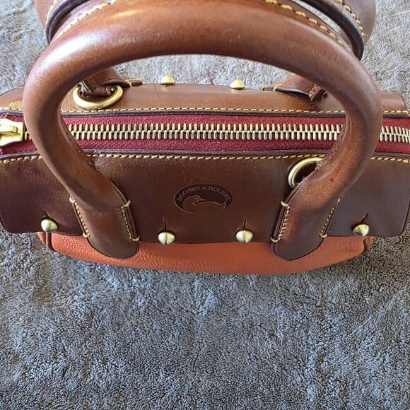 Dooney & Bourke Wilson Satchel Bag R343 Orange Pebble Leather w/ Strap Rare - Picture 16 of 16